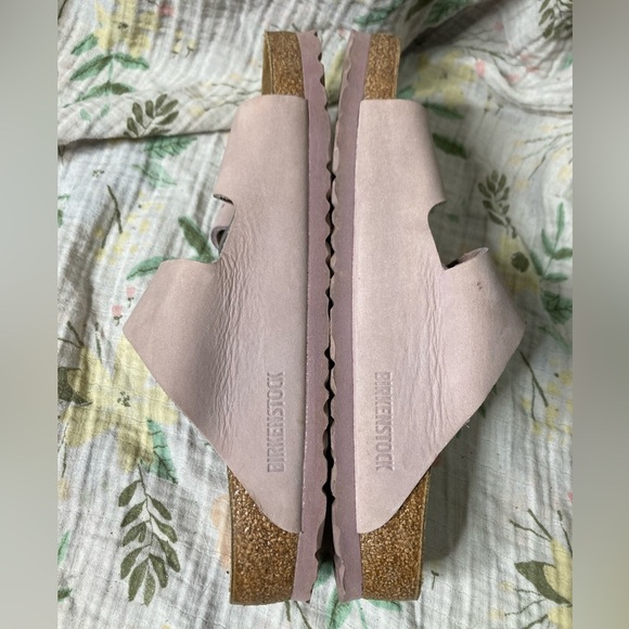 Birkenstock Big Buckle Light Pink Arizona Leather Sandals - Picture 3 of 6